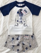 NEW  Star Wars Hanna Andersson Swimsuit - Sunblock Rash Guard  Trunk-Size:US 2