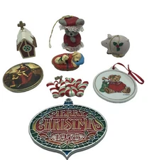 Vintage Christmas Ornaments Assorted 1980’s  - 1990’s  Lot of 8