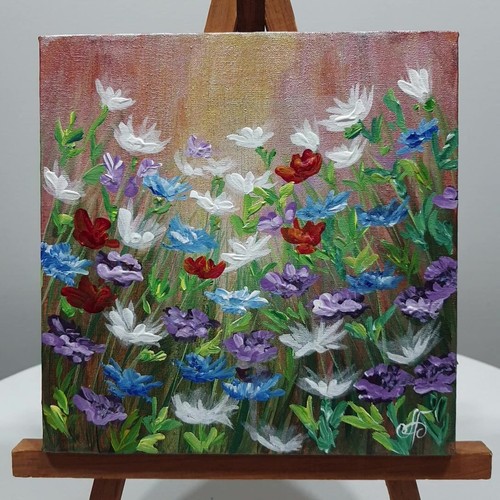 Original Hand Painted Flowers Artwork Home Decor Gift Wall Art Ukrainian Artist - Picture 24 of 24
