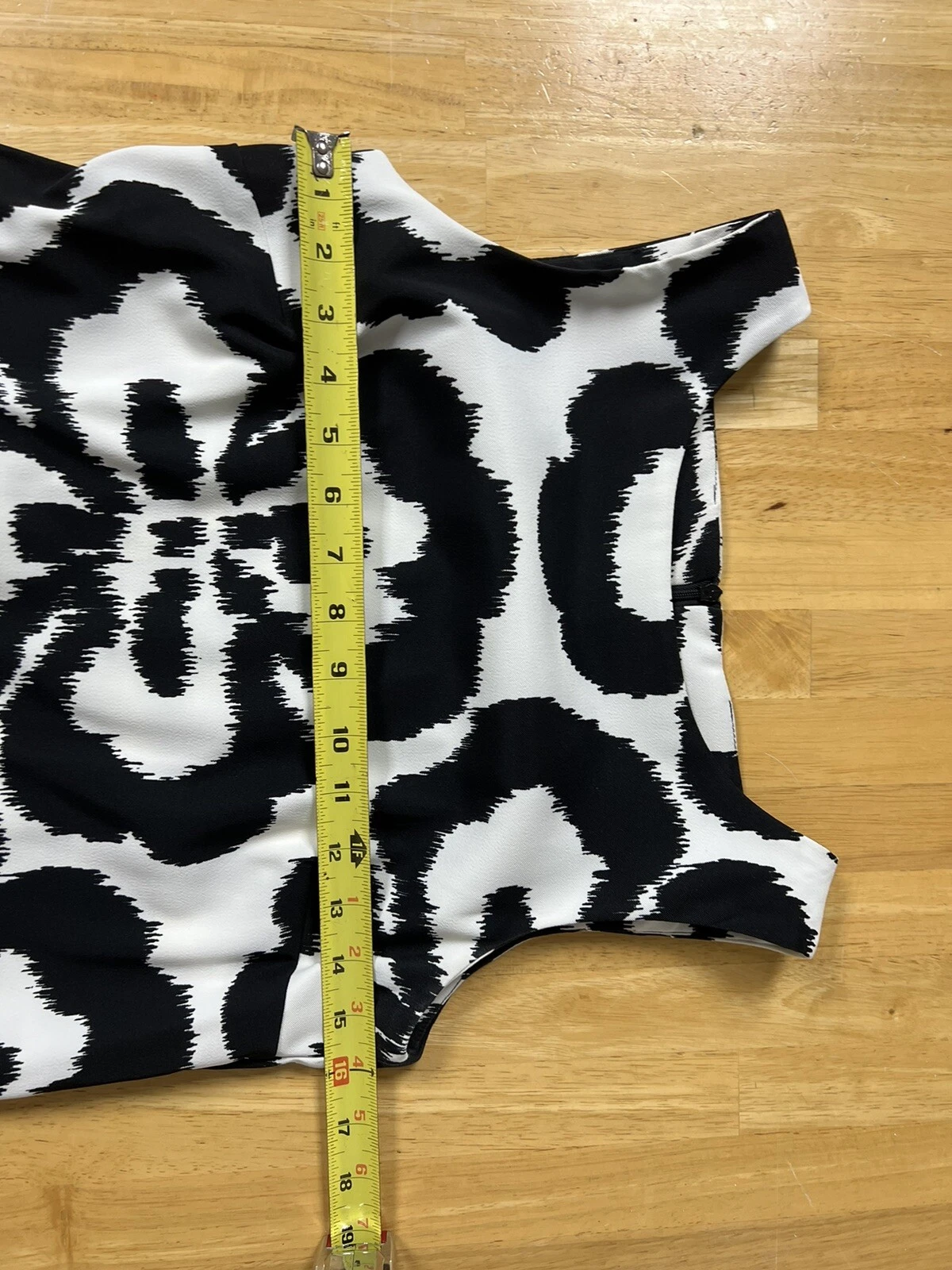 Abito ALYX donna taglia 6 bianco e nero senza maniche zip girocollo tubino