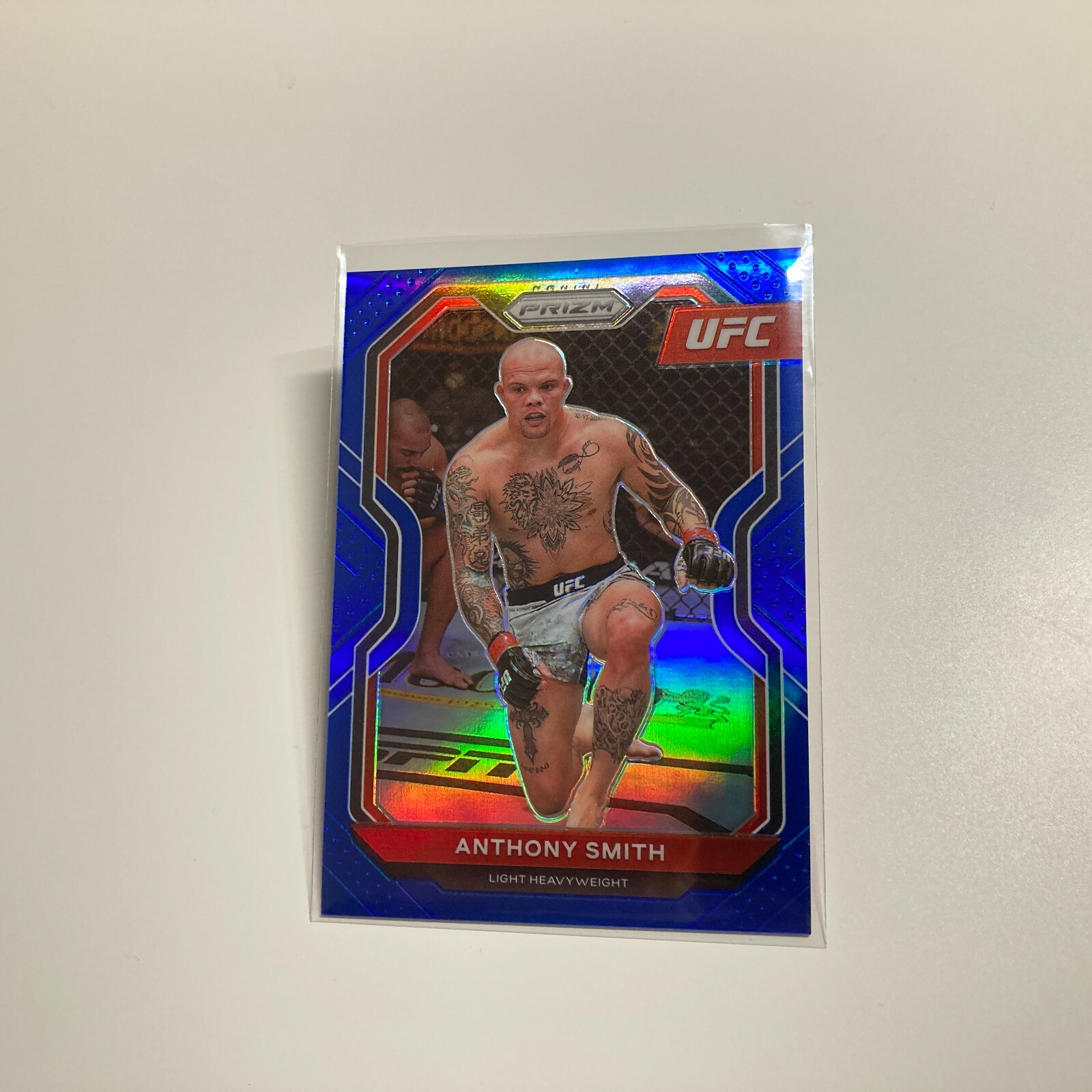 Anthony Smith 2021 Panini Prizm UFC Blue Refractor Card 72/199 #96