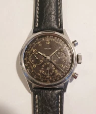 Vintage SS Gallet Multichron "Jim Clark" 3 Register Excelsior Park Chronograph