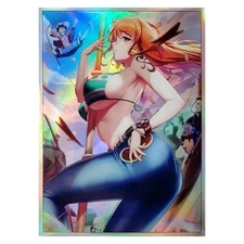 Trading Card ONE PIECE Nami OPCG Card Sleeves 67X92mm Iridescent Standard Size