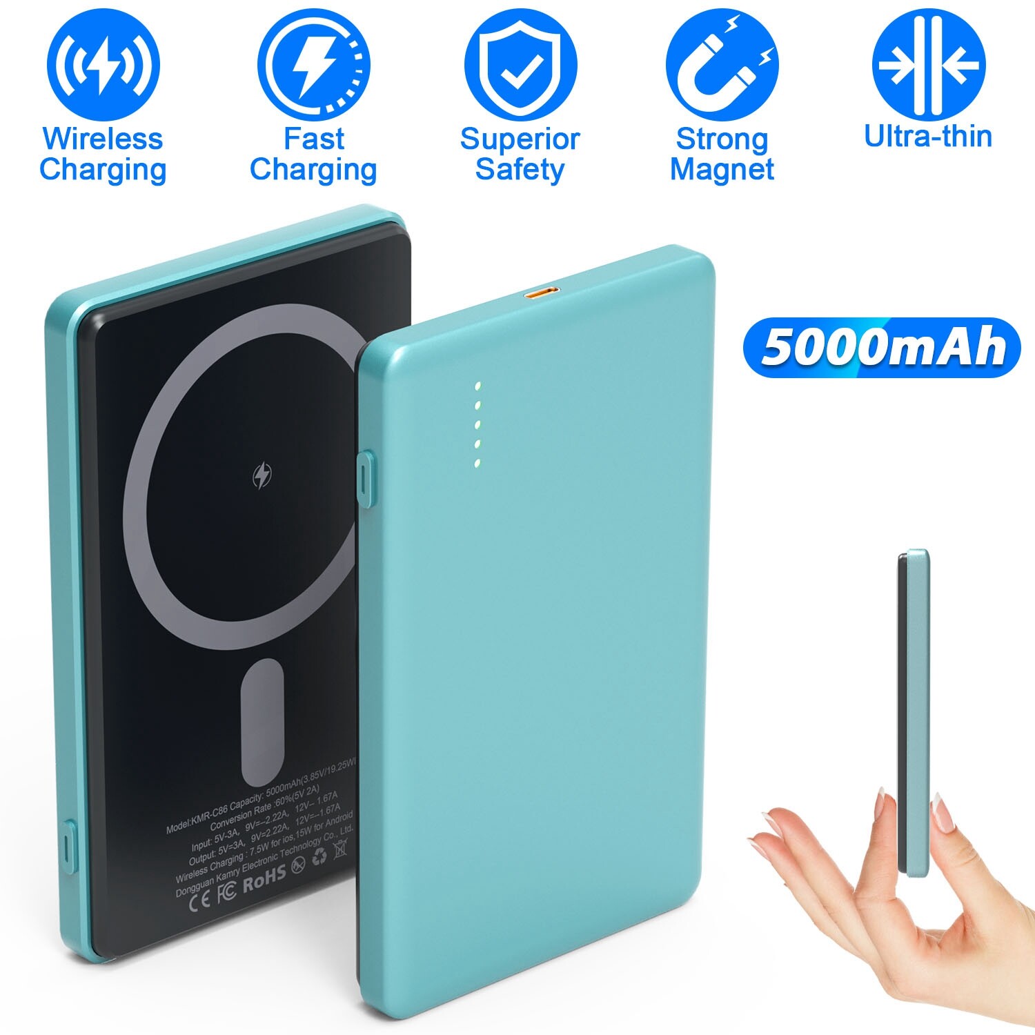 Power Bank  Portable Charger External Battery Backup IOS Phone 12-15 Series-image
