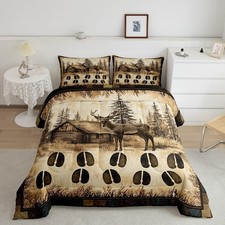 Erosebridal Jungle Deer Full Comforter Set Kids Boys Girls Sika Deer Bedding