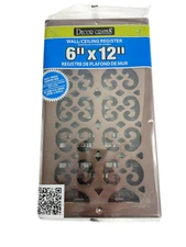 Decor Grates NEW Scroll 6x12 Rust Proof Rubbed Bronze Damper Register Vent Cover