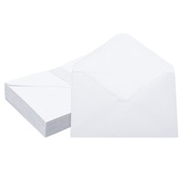 50 Stk. 7X5 Zoll UmschläGe FüR Einladungen, V-Flap, Weiß