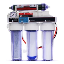 LiquaGen 5 Stage 150 GPD RO/DI System + Pressure Gauge & Dual TDS Meter