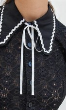 URBAN OUTFITTERS BLACK LACE COLLARED MINI DRESS KIMCHI BLUE XM NEW FREE SHIPPING