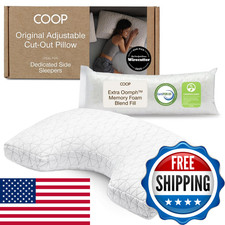 Coop Home Goods Original Cut-Out Adjustable Pillow Queen Size Bed Pillows For