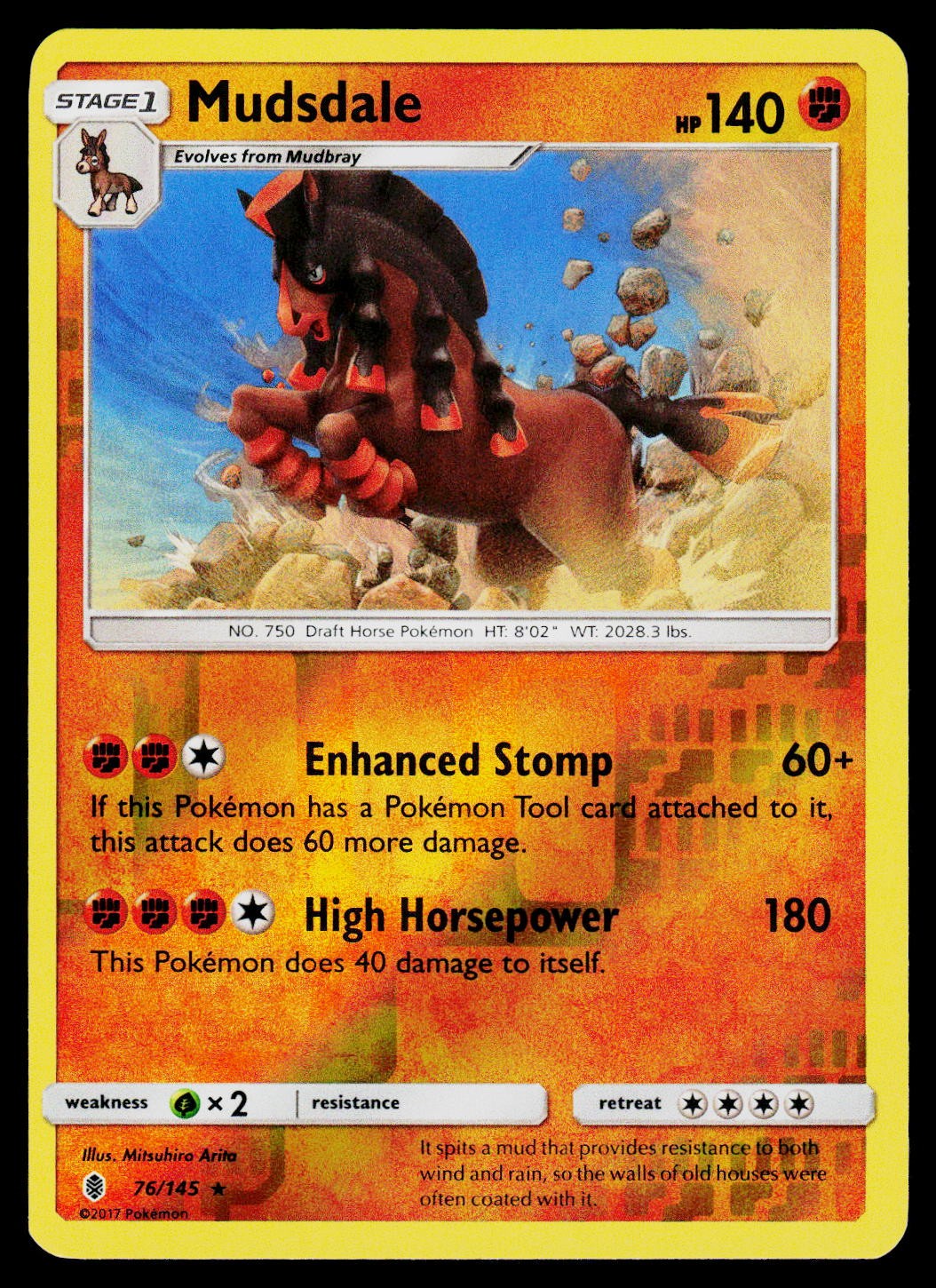 SM - Guardians Rising Mudsdale 76/145 Reverse Holo NM