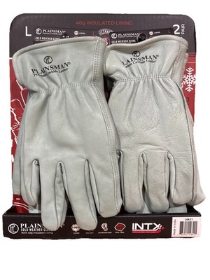 Plainsman Premium Cowhide Leather Gloves Size L (2 pair per pack)