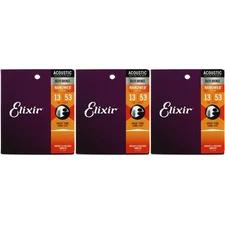 Elixir Strings 11182 Nanoweb 80/20 Acoustic Guitar Strings - .013-.053 HD