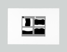 Alberto BURRI - "Lettere C", 1969 - Serigrafia,  35 x 50 cm / Pubblicata