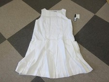 Marc By Marc Jacobs Sleeveless Cotton Pleated Dress White XS MJ1225275