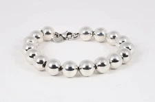 7.5" Tiffany & Co. 925 Silver 10mm HardWear Ball Bracelet (19.00g.)