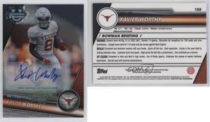 2023 Bowman U Chrome Chrome Prospect Auto Xavier Worthy #155 Auto