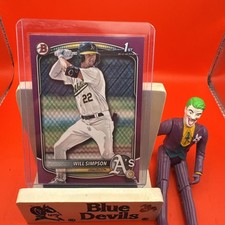 2025 Bowman Chrome Will Simpson 1st Bowman Fuchsia Refractor /299 Athletics