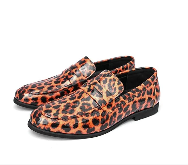 Call It Spring Men\'s Loafers Leopard Print, Rare Size 12 VEGAN augie-p-leopard-haircalf-main-  main image 4