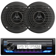 JVC KD-X38MBS Single DIN Marine Bluetooth Receiver, 2x 3.5" 75W Speakers