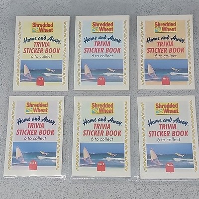 1987 Nabisco Shredded Wheat Home And Away Pocket Trivia Book Full Unopen Set