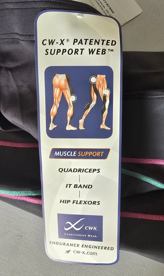 CW-X - Desgaste de condicionamento - Legging compressa - Comprimento 3/4 - PerformX - Médio - Imagem 2 de 3