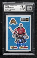 BAS 1996 Collector's Choice Stick-Ums Martin Brodeur #S24 BGS Authentic HOF 3c7