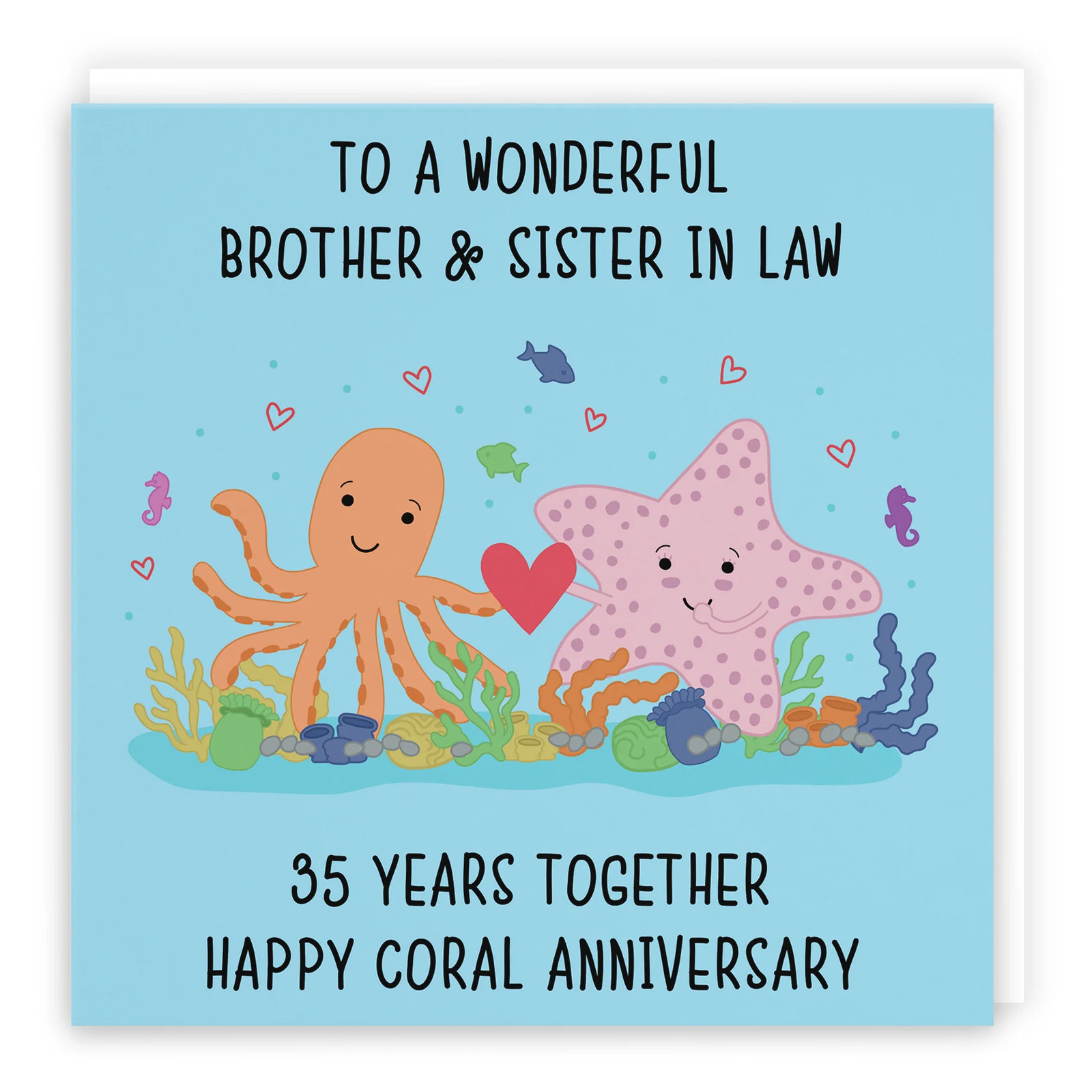 35th Brother And Sister In Law Anniversary Card Iconic