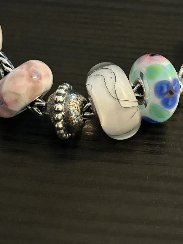 Pulsera Trollbeads Auténtica 7.1 Con Cuentas Foto 4 de 4