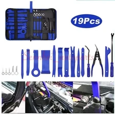 19x Car Trim Removal Tool Set Hand Tools Pry Bar Panel Door Interior Clip Kit US