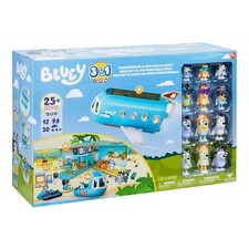 Bluey 3-IN-1 Transforming Airplane Plane Mega Playset Mini Figures 42 Pieces