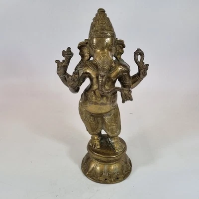 20thC Brass Or Bronze Figure Of Ganesha Buddhist Indian 29.5cm High 2.58kg Deity - Image 1 of 4