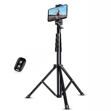 62" Camera Tripod Stand w/ Wireless Remote Selfie Stick Phone Holder for Selfies