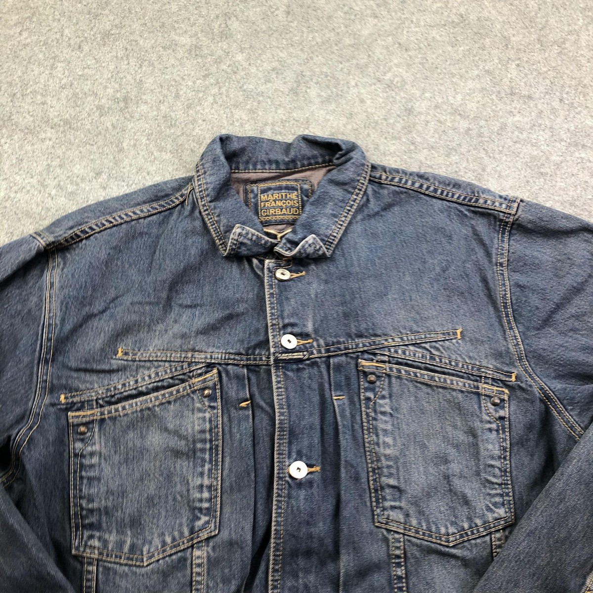 Vintage Marithe Francois Girbaud Jacket Mens Large Blue Denim