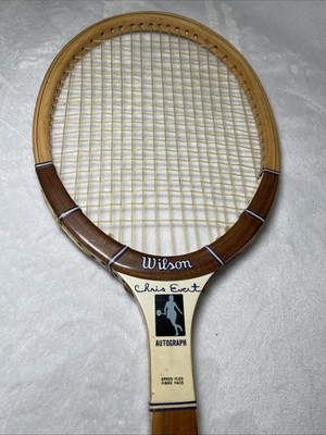 Vintage made In USA Wilson Chris Evert Autograph Wooden Tennis Racket *Original*