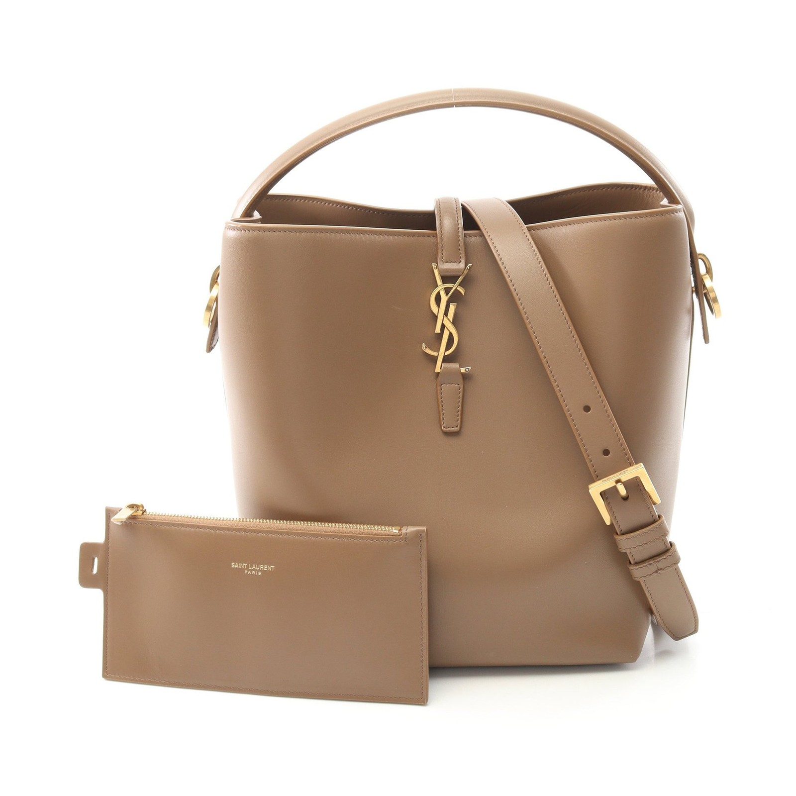 【BORSA】SAINT LAURENT PARIS Le 37 Borsa a mano in pelle marrone 2WAY Saint Laurent Paris