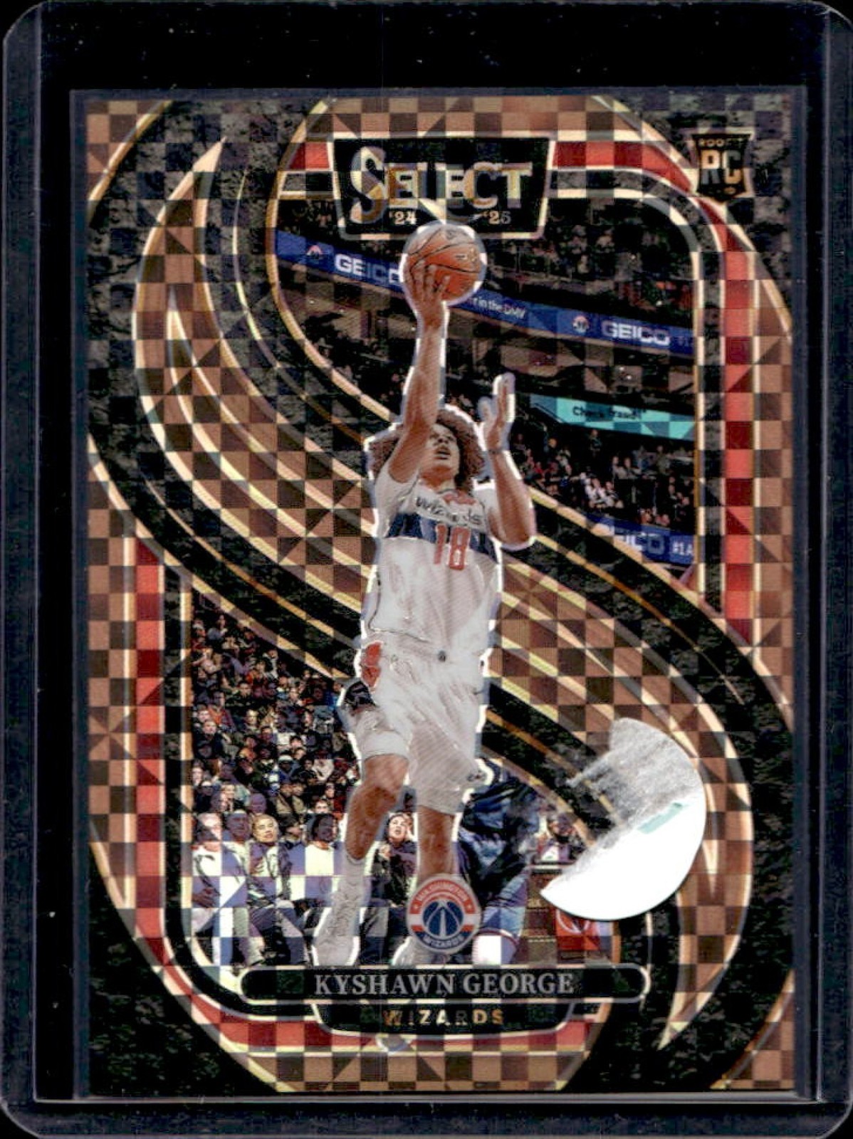 2024-25 Panini Select Kyshawn George Premier RC Bronze Checker Prizm #/49