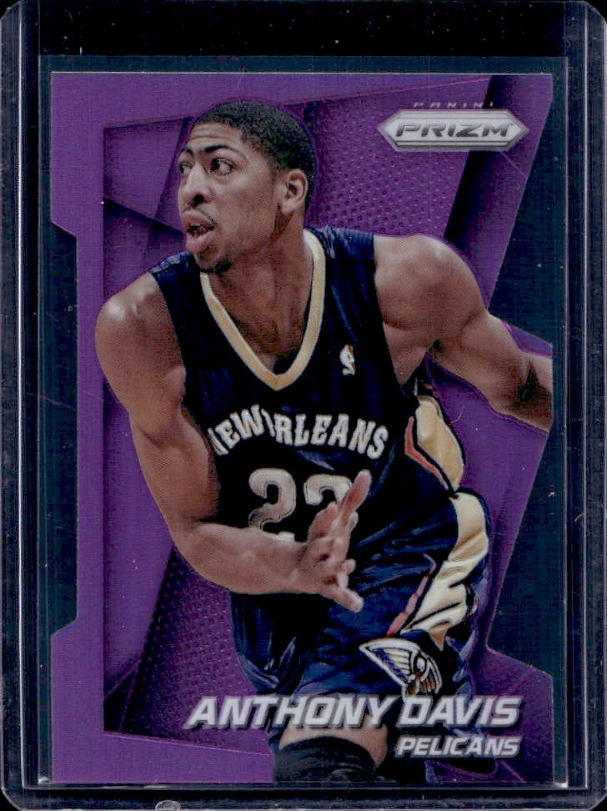 2014-15 Prizm Anthony Davis Prizm Purple Die Cut #52/139 Pelicans