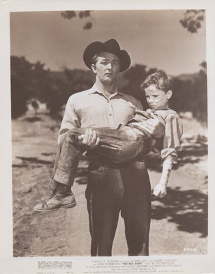 Robert Mitchum + Peter Miles in The Red Pony (1949)   Vintage Photo 879K