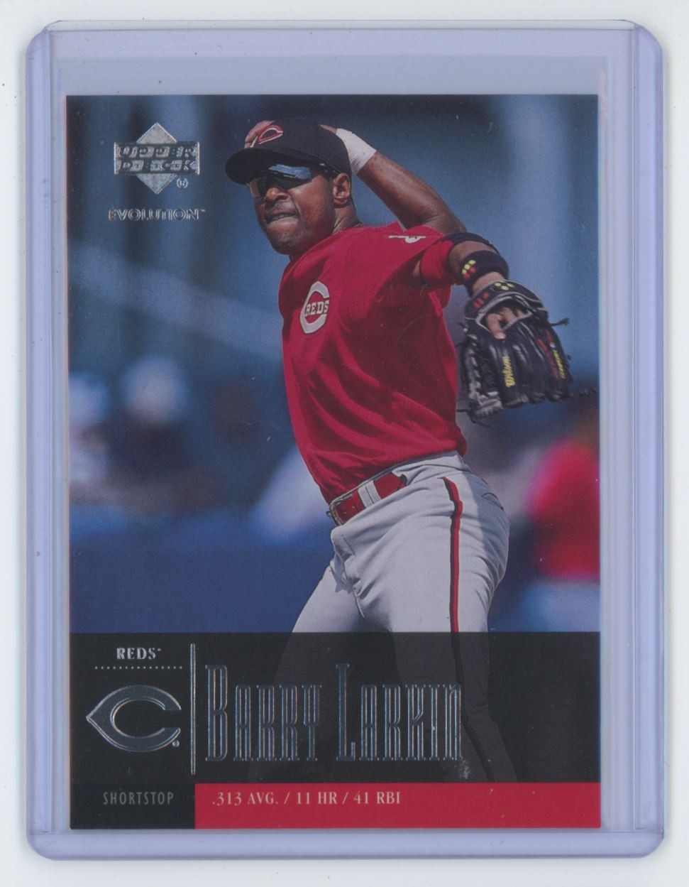 2001 Upper Deck Evolution Barry Larkin . Cincinnati Reds #86