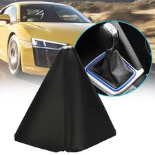 Car Shift Knob Shifter Boot Cover Black Diy Pvc Leather Mt At Sport Universal
