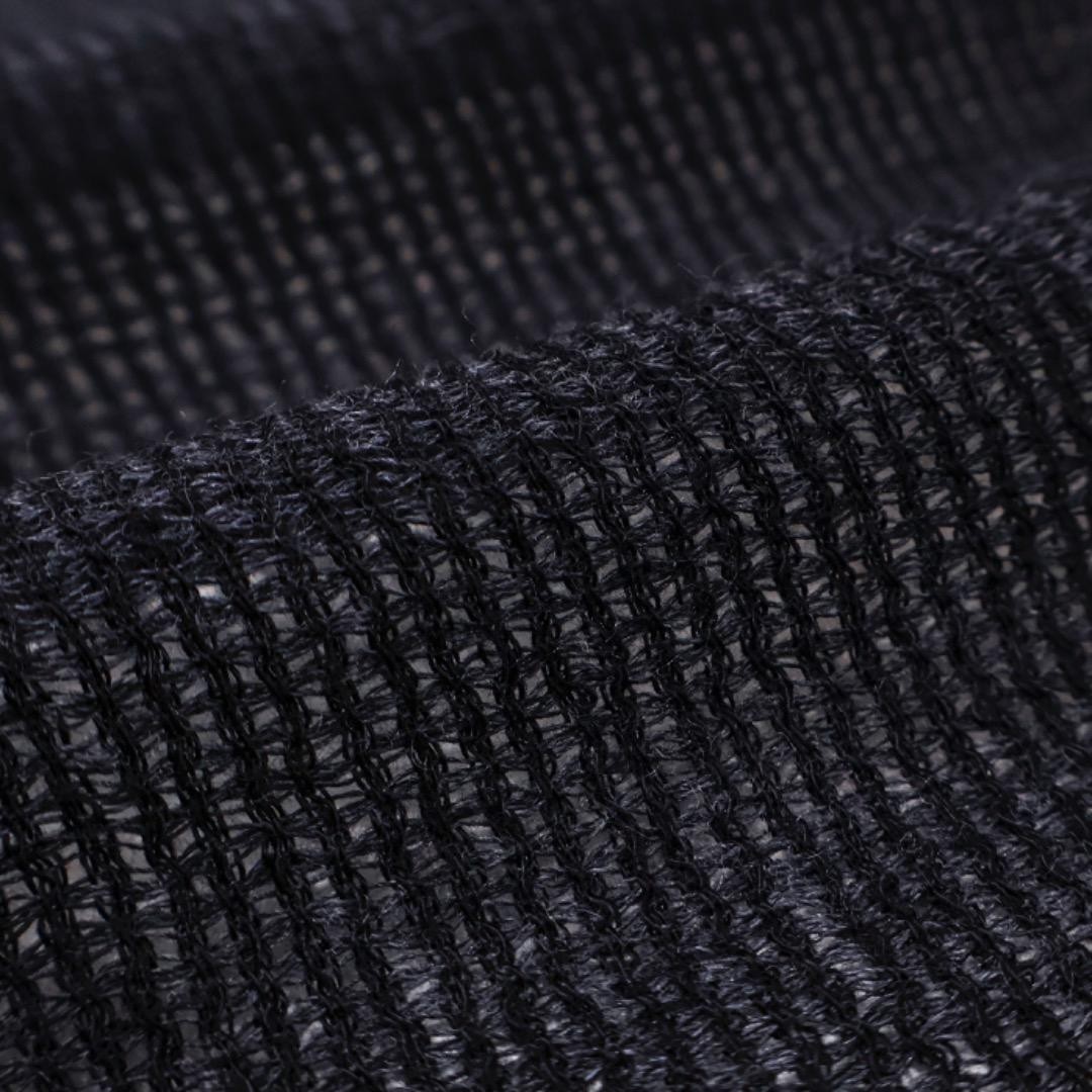 Armani Collezioni Black Wool Solid Stole Shawl Fr… - image 4