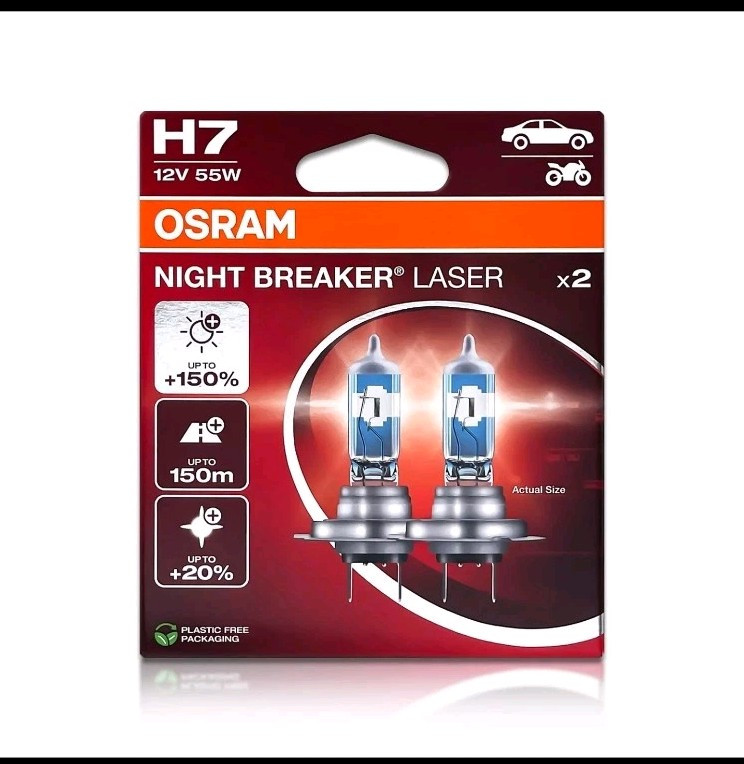 Osram H7 Night Breaker Laser Halogen Headlight Bulbs | 64210NL | Pack of 2 OPEN