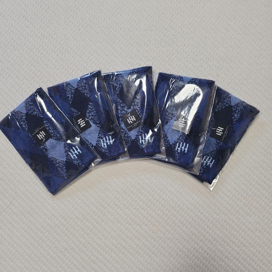 KANSAI YAMAMOTO Argyle Pattern Handkerchief Set of 5