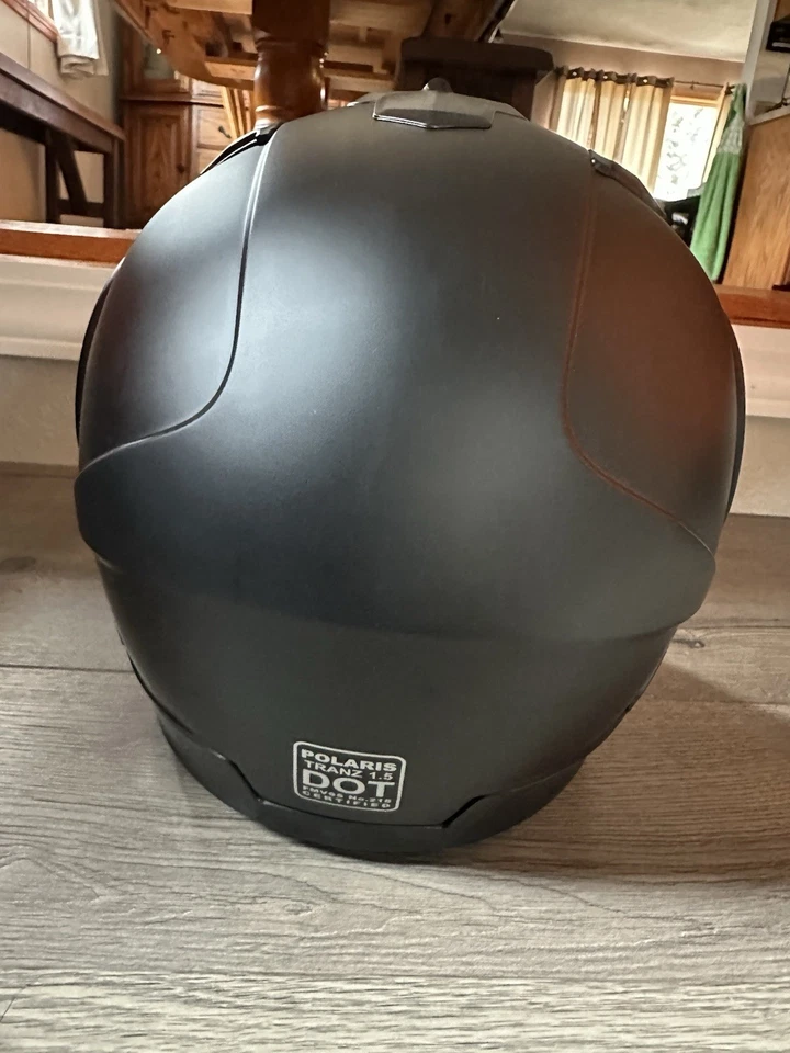 CASCO MODULAR POLARIS TRANZ 1.5 ESCUDO IRROMPIBLE XL NEGRO Foto 3 de 4