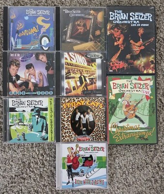 Instant BRIAN SETZER ORCHESTRA & STRAY CATS Collection! 7 CD + 2 DVD lot Boogie