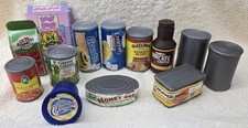 Pretend Play Miniature Assorted Groceries Lot, Multicolored Cans Items