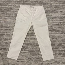 Frank  Eileen Wicklow Pants Women  s 8 Italian Twill Raw Hem Made In USA 298