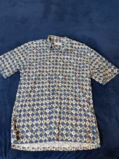 Vtg Pierre Cardin Button Down Abstract Summer Shirt Men s M 100 Cotton