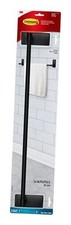 Bath Matte Towel Bar with Water Resistant Strips, Bathroom Organizer, Black